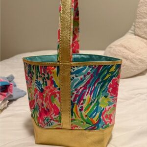Lilly Pulitzer Gold Textured Bag